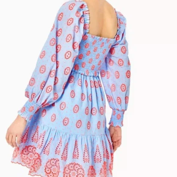 Lilly Pulitzer Rainna Eyelet Long Sleeve Dress Small - Picture 2 of 14